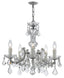 Crystorama Maria Theresa 5 Light Hand Cut Crystal Polished Chrome Chandelier