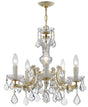 Crystorama Maria Theresa 5 Light Hand Cut Crystal Gold Chandelier