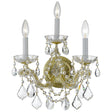 Crystorama Maria Theresa 3 Light Hand Cut Crystal Gold Sconce