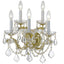 Crystorama Maria Theresa 5 Light Hand Cut Crystal Gold Sconce