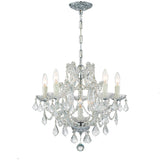 Crystorama Maria Theresa 6 Light Hand Cut Crystal Polished Chrome Chandelier