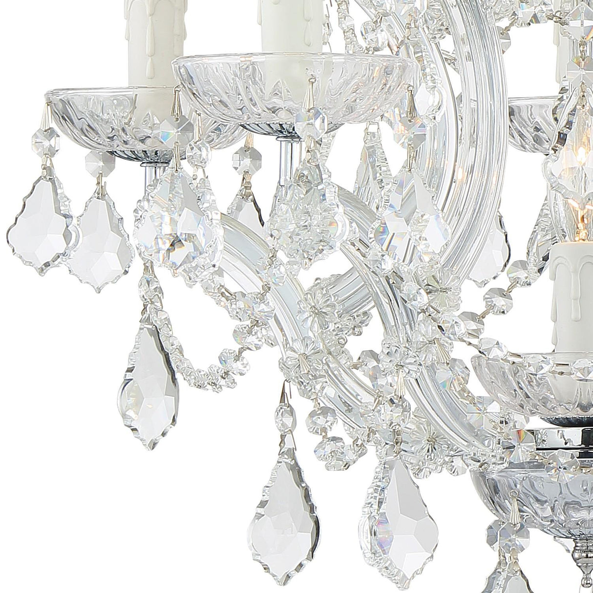 Crystorama Maria Theresa 6 Light Swarovski Strass Crystal Polished Chrome Chandelier