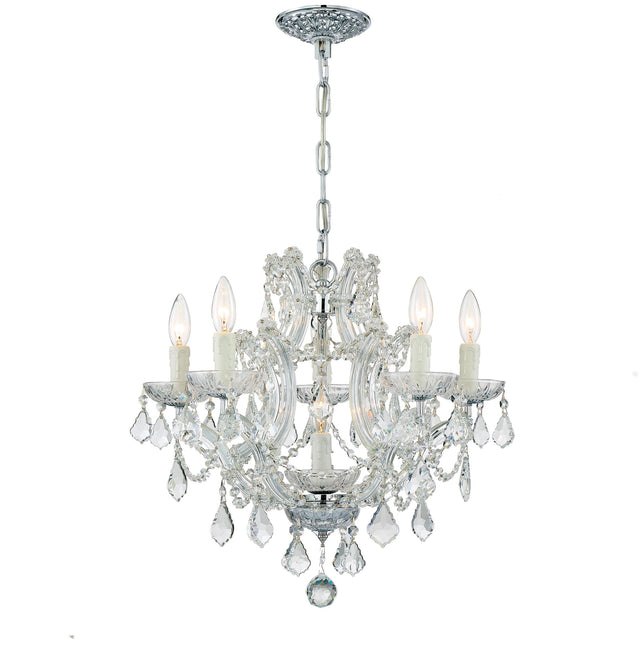 Crystorama Maria Theresa 6 Light Spectra Crystal Polished Chrome Chandelier