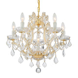 Crystorama Maria Theresa 6 Light Hand Cut Crystal Gold Chandelier