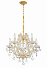 Crystorama Maria Theresa 6 Light Swarovski Strass Crystal Gold Chandelier