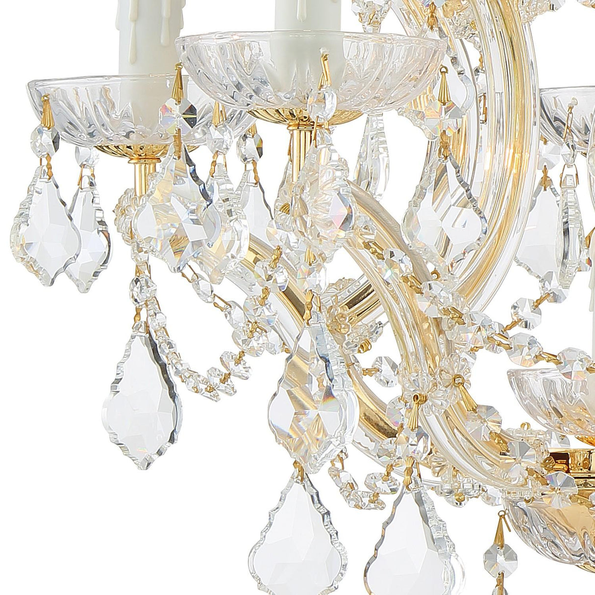 Crystorama Maria Theresa 6 Light Spectra Crystal Gold Chandelier