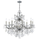 Crystorama Maria Theresa 9 Light Hand Cut Crystal Polished Chrome Chandelier