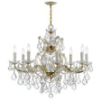 Crystorama Maria Theresa 9 Light Hand Cut Crystal Gold Chandelier