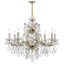 Crystorama Maria Theresa 9 Light Hand Cut Crystal Gold Chandelier