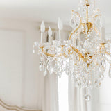 Crystorama Maria Theresa 9 Light Hand Cut Crystal Gold Chandelier