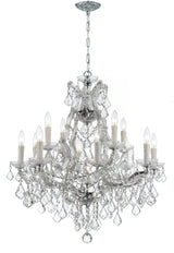 Crystorama Maria Theresa 13 Light Clear Italian Crystal Polished Chrome Chandelier