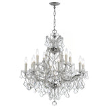 Crystorama Maria Theresa 13 Light Hand Cut Crystal Polished Chrome Chandelier