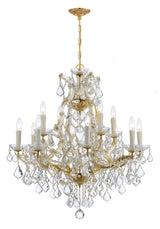 Crystorama Maria Theresa 13 Light Spectra Crystal Gold Chandelier