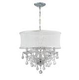Crystorama Brentwood 6 Light Spectra Crystal Polished Chrome Drum Shade Chandelier