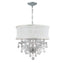 Crystorama Brentwood 6 Light Spectra Crystal Polished Chrome Drum Shade Chandelier