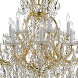 Crystorama Maria Theresa 19 Light Hand Cut Crystal Gold Chandelier