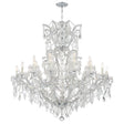 Crystorama Maria Theresa 25 Light Hand Cut Crystal Polished Chrome Chandelier