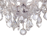 Crystorama Maria Theresa 3 Light Hand Cut Crystal Polished Chrome Semi Flush Mount
