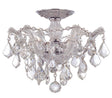 Crystorama Maria Theresa 3 Light Swarovski Strass Crystal Polished Chrome Semi Flush Mount