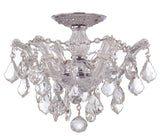 Crystorama Maria Theresa 3 Light Swarovski Strass Crystal Polished Chrome Semi Flush Mount
