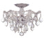 Crystorama Maria Theresa 3 Light Spectra Crystal Polished Chrome Semi Flush Mount