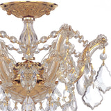 Crystorama Maria Theresa 3 Light Hand Cut Crystal Gold Semi Flush Mount