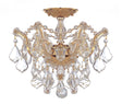Crystorama Maria Theresa 3 Light Swarovski Strass Crystal Gold Semi Flush Mount
