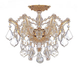 Crystorama Maria Theresa 3 Light Swarovski Strass Crystal Gold Semi Flush Mount