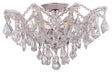 Crystorama Maria Theresa 5 Light Hand Cut Crystal Polished Chrome Semi Flush Mount