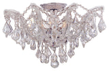 Crystorama Maria Theresa 5 Light Hand Cut Crystal Polished Chrome Semi Flush Mount