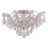 Crystorama Maria Theresa 5 Light Hand Cut Crystal Polished Chrome Semi Flush Mount