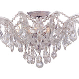 Crystorama Maria Theresa 5 Light Hand Cut Crystal Polished Chrome Semi Flush Mount