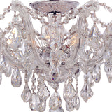 Crystorama Maria Theresa 5 Light Hand Cut Crystal Polished Chrome Semi Flush Mount