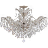 Crystorama Maria Theresa 6 Light Hand Cut Crystal Gold Semi Flush Mount