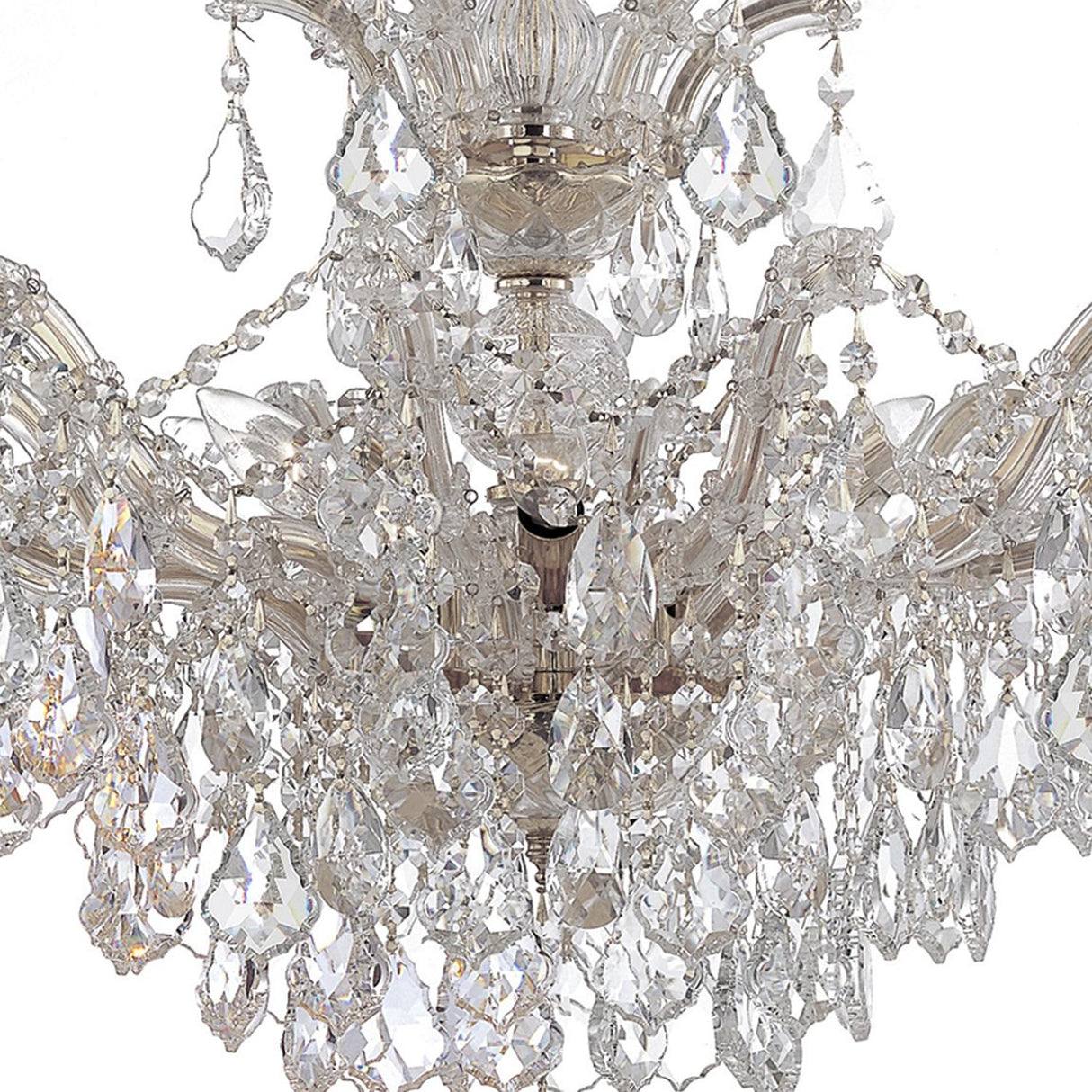Crystorama Maria Theresa 6 Light Hand Cut Crystal Gold Semi Flush Mount