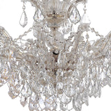 Crystorama Maria Theresa 6 Light Hand Cut Crystal Gold Semi Flush Mount