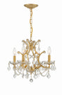 Crystorama Filmore 4 Light Spectra Crystal Antique Gold Mini Chandelier