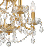 Crystorama Filmore 4 Light Spectra Crystal Antique Gold Mini Chandelier