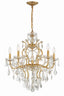 Crystorama Filmore 6 Light Hand Cut Crystal Antique Gold Chandelier