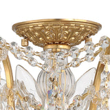 Crystorama Filmore 5 Light Hand Cut Crystal Antique Gold Flush Mount