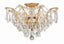 Crystorama Filmore 5 Light Swarovski Strass Crystal Antique Gold Flush Mount