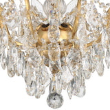 Crystorama Filmore 5 Light Swarovski Strass Crystal Antique Gold Flush Mount