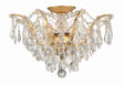 Crystorama Filmore 5 Light Spectra Crystal Antique Gold Flush Mount