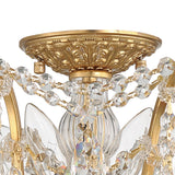 Crystorama Filmore 5 Light Spectra Crystal Antique Gold Flush Mount