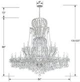 Crystorama Maria Theresa 37 Light Spectra Crystal Polished Chrome Chandelier