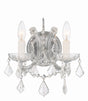 Crystorama Maria Theresa 2 Light Hand Cut Crystal Polished Chrome Sconce