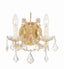 Crystorama Maria Theresa 2 Light Clear Italian Crystal Gold Sconce
