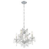 Crystorama Maria Theresa 4 Light Clear Italian Crystal Polished Chrome Mini Chandelier