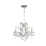 Crystorama Maria Theresa 4 Light Hand Cut Crystal Polished Chrome Mini Chandelier