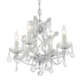Crystorama Maria Theresa 4 Light Hand Cut Crystal Polished Chrome Mini Chandelier